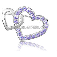 Hottest heart shape diamond jewelry wholesale cheap brooch